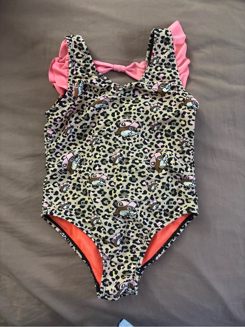 Buc-Ees Limited Edition Kids Leopard Print One-Piece Swimsuit